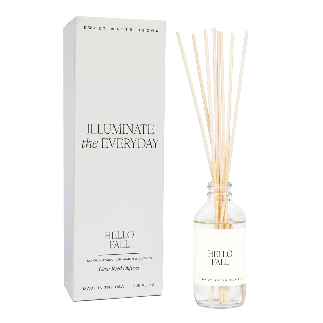 Sweet Water Decor - *NEW* Hello Fall Clear Reed Diffuser - Home Decor &amp; Gifts - Hello Beautiful Boutique