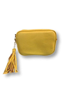 Pebbled Zip Top Tassel Bag-NO STRAP ATTACHED - Hello Beautiful Boutique